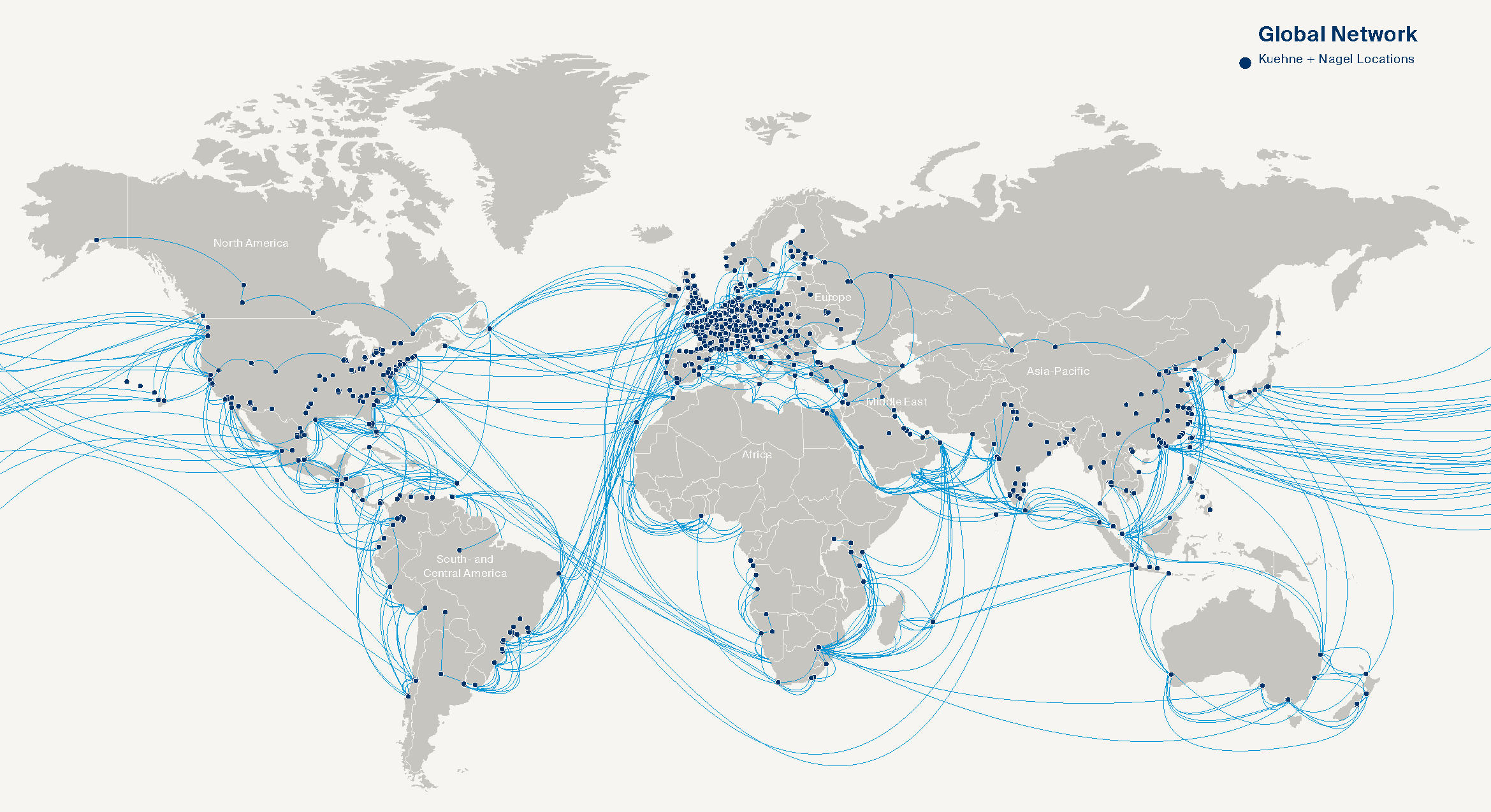 Global sea freight network